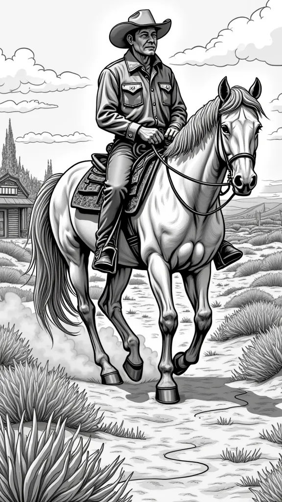 printable western coloring pages for adults